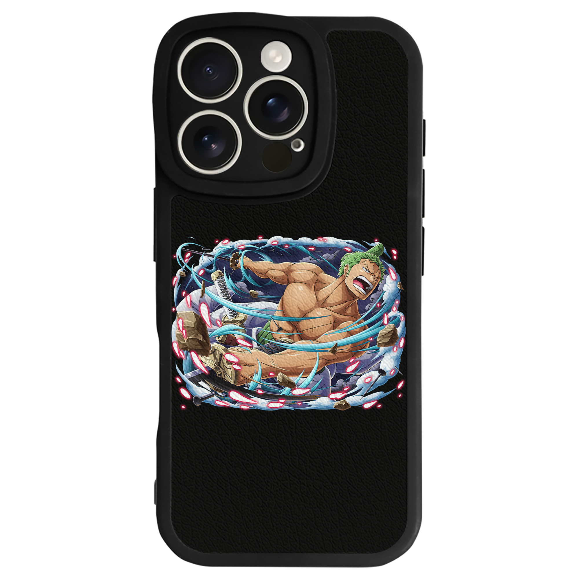 （画像用） ワンピース ロロノア・ゾロ ONE PIECE Roronoa Zoro 【iPhone 16シリーズ対応】シリコンスマホケース（レザー調） 材質：シリコン